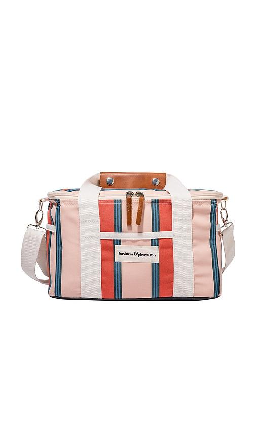 business & pleasure co. premium cooler bag in pink.