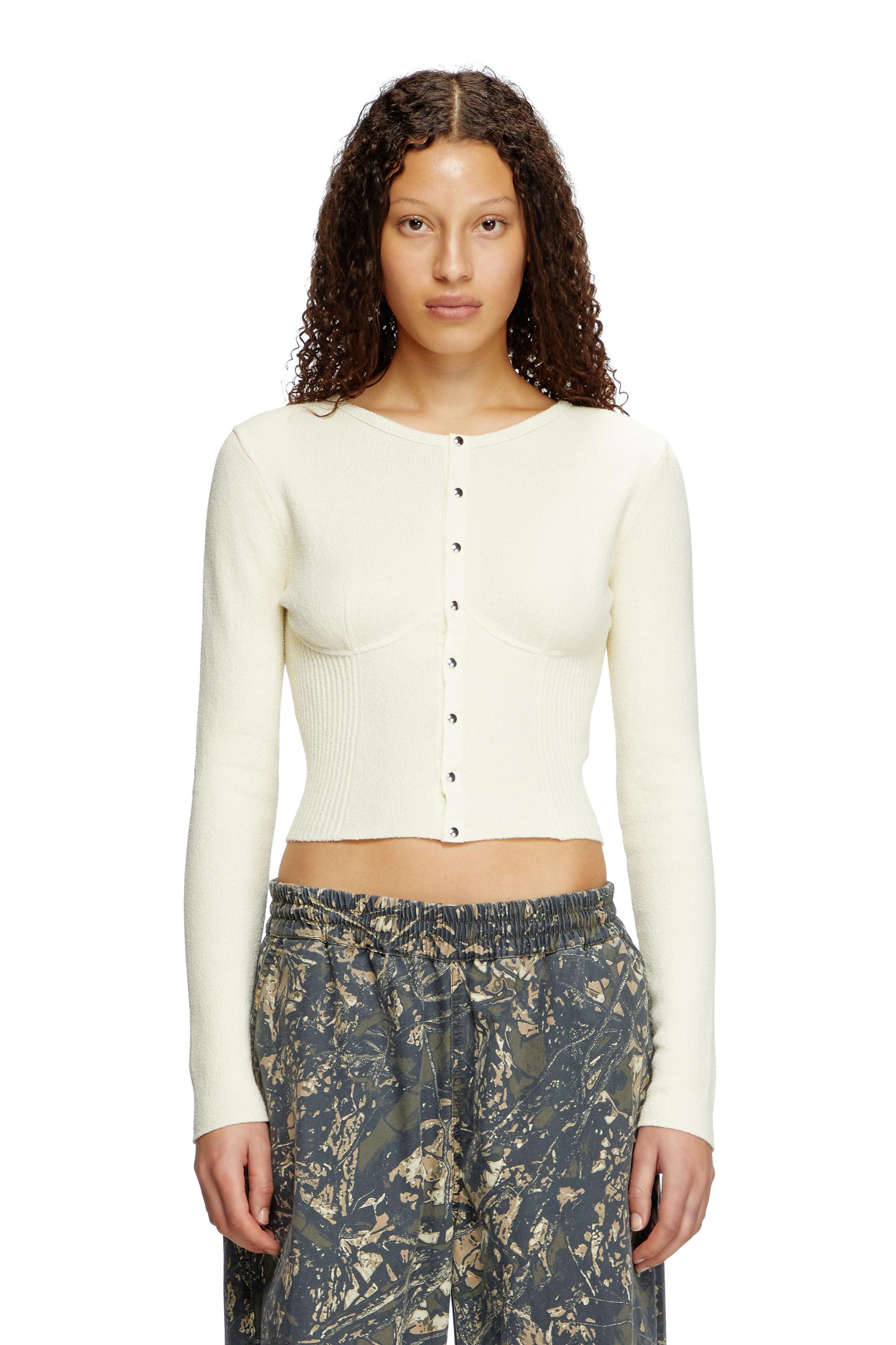 bustier-effect cropped cardigan