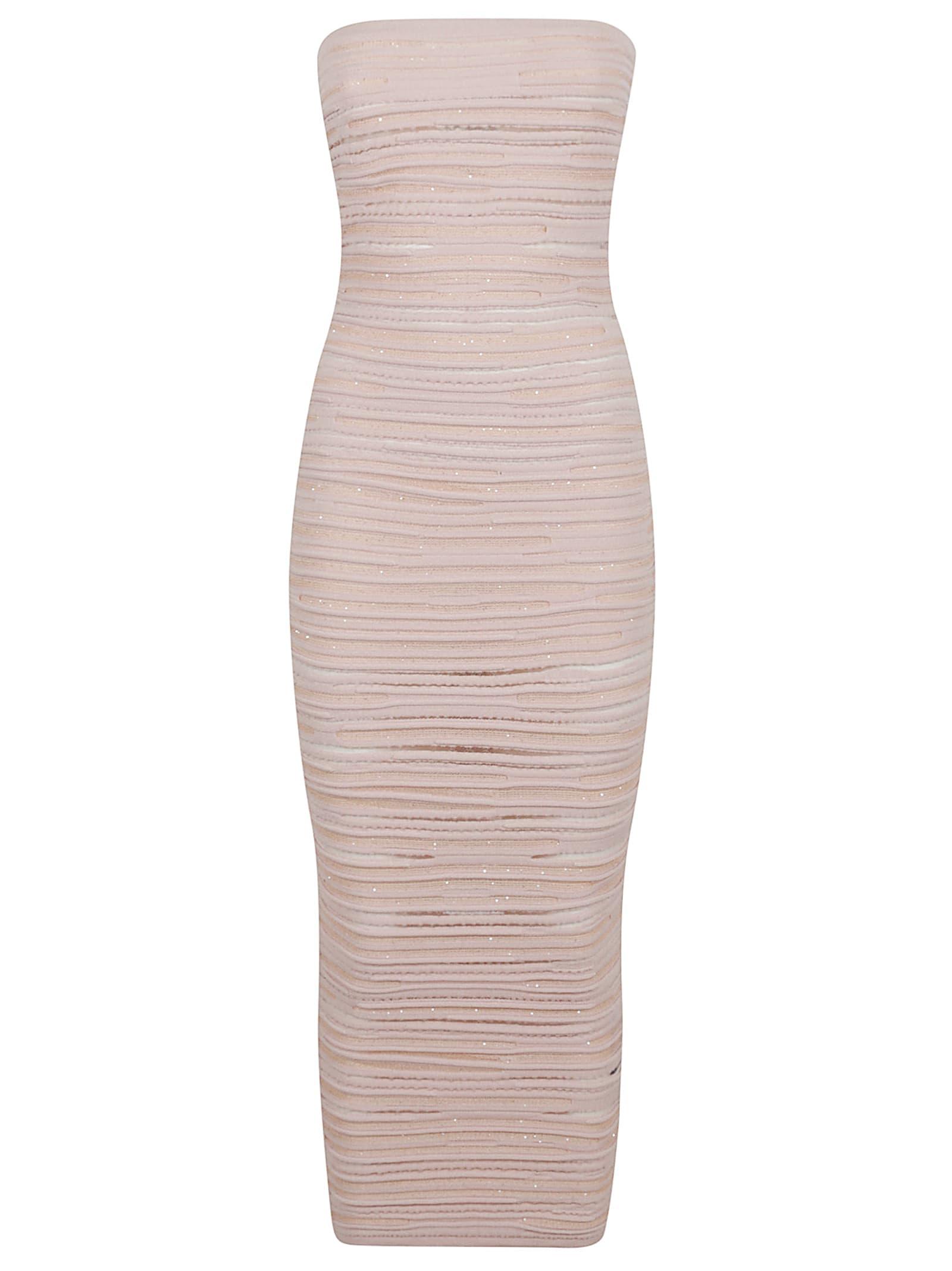 bustier glittered midi dress