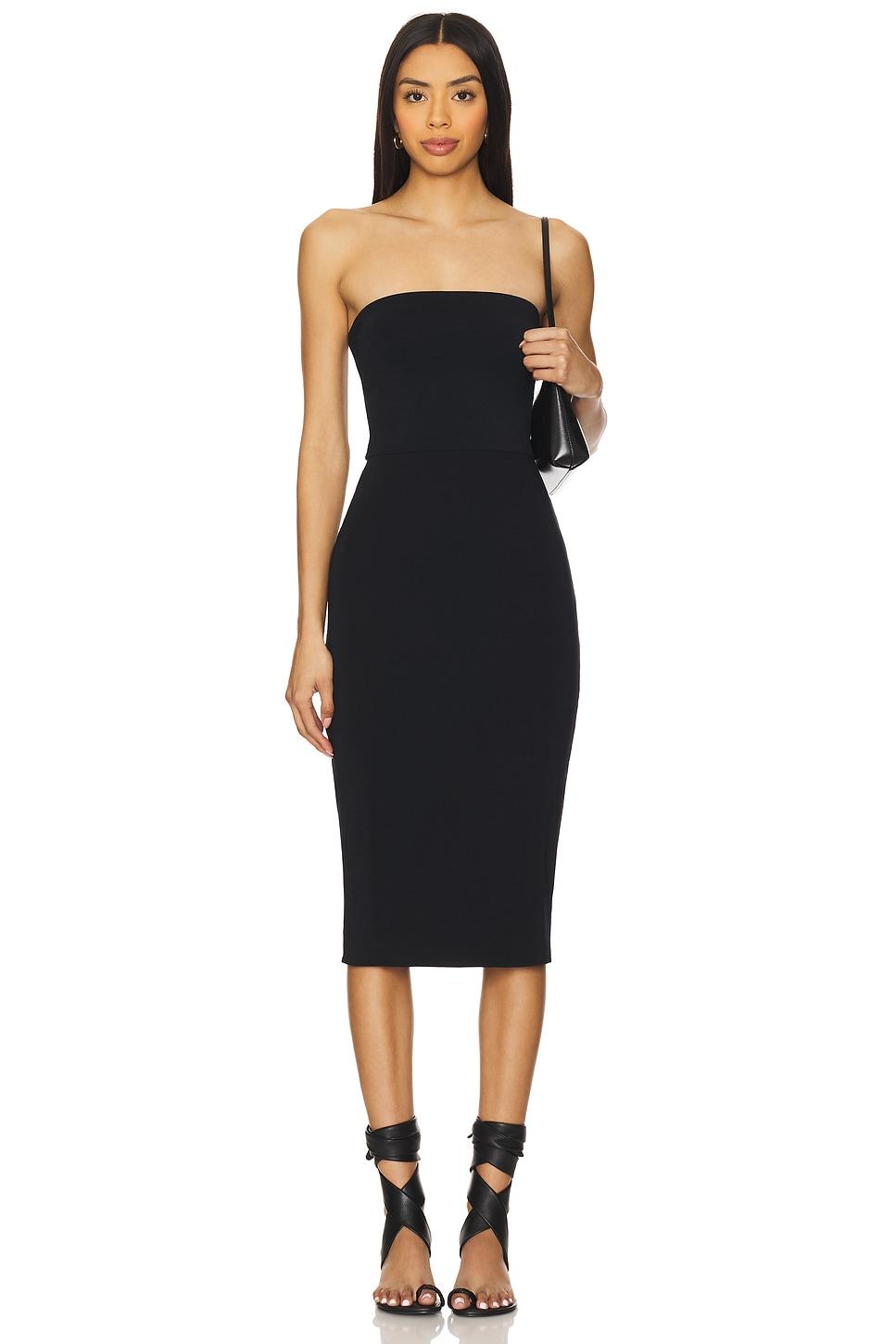 butter luxe strapless midi dress