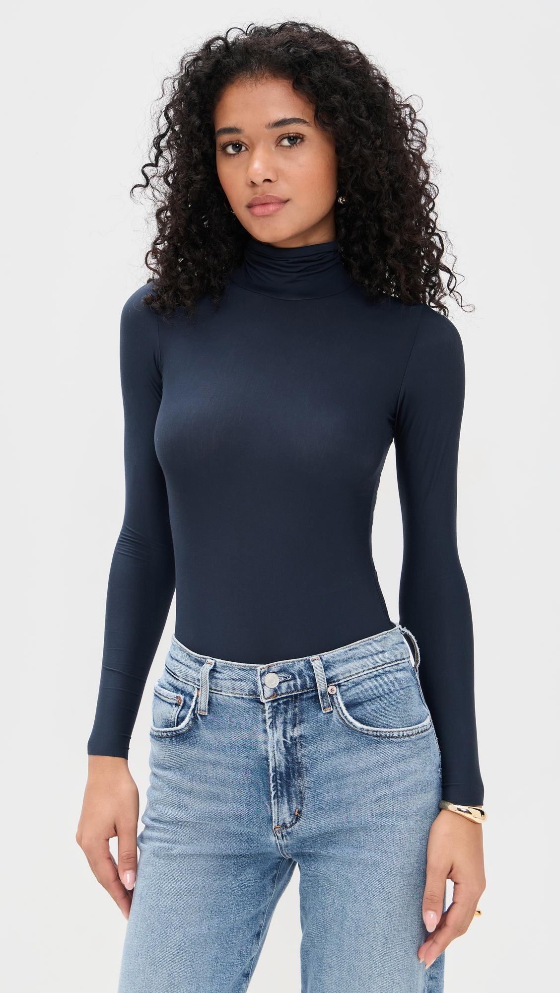 butter turtleneck bodysuit
