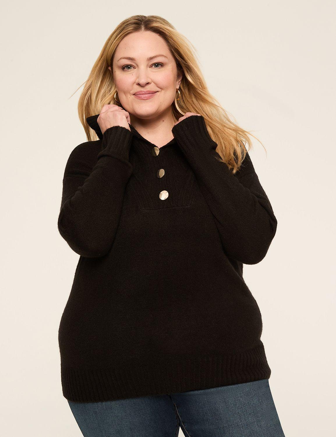 button-collar pullover sweater