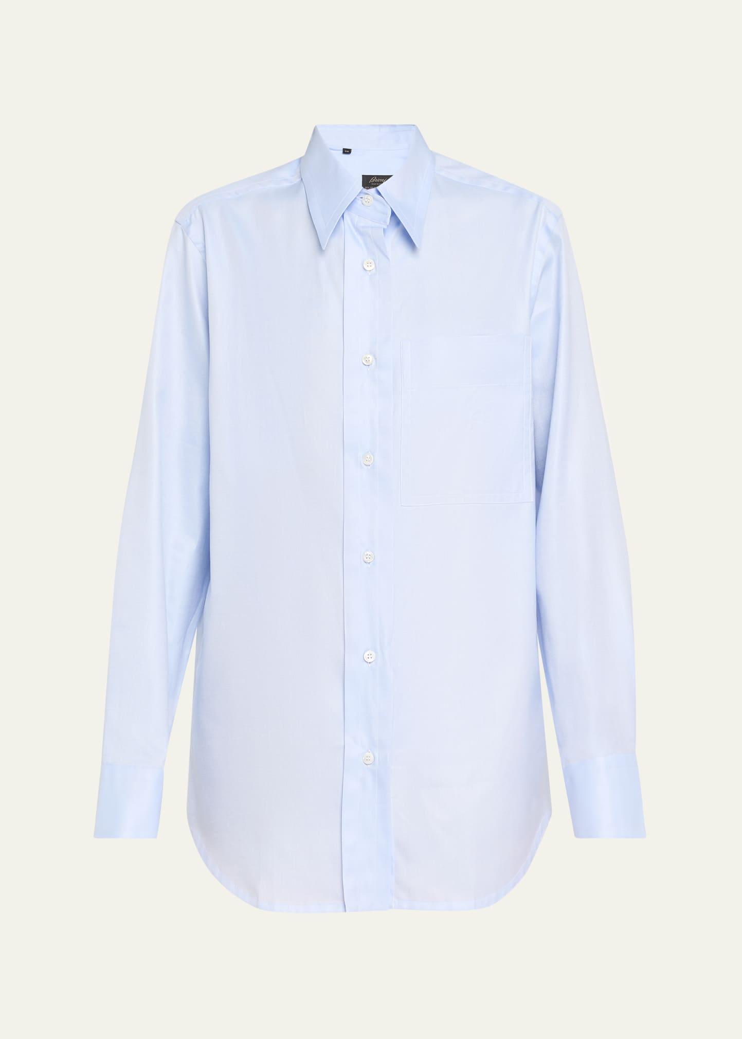 button down cotton twill shirt