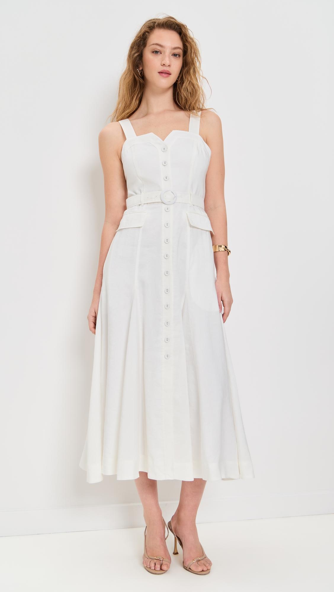 button down dress with belt