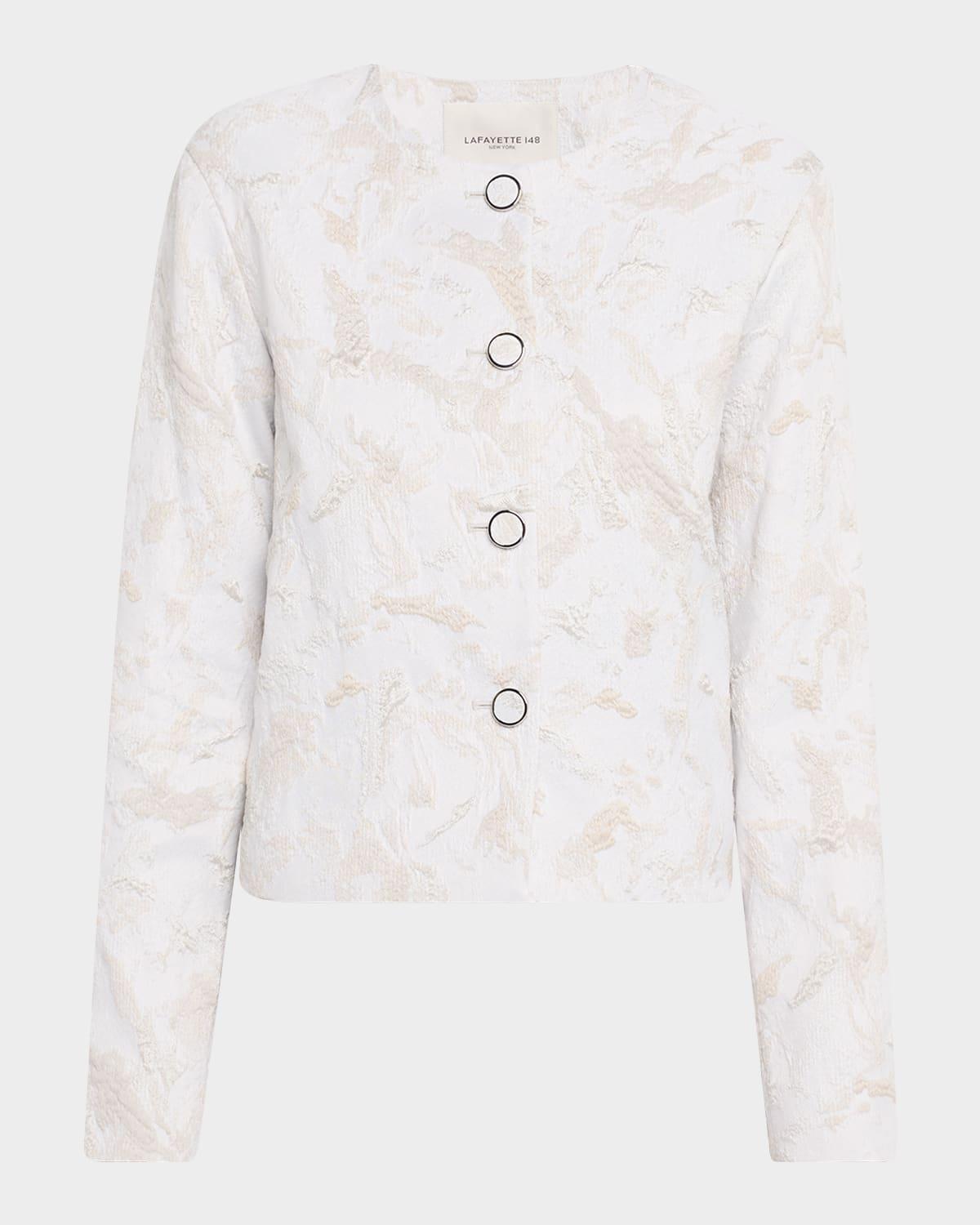 button-down jacquard jacket