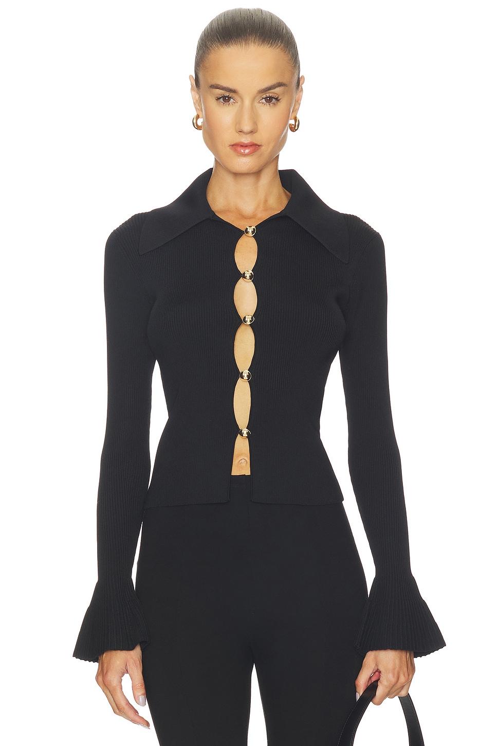 button down knit top