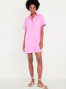 button-down mini shirt dress