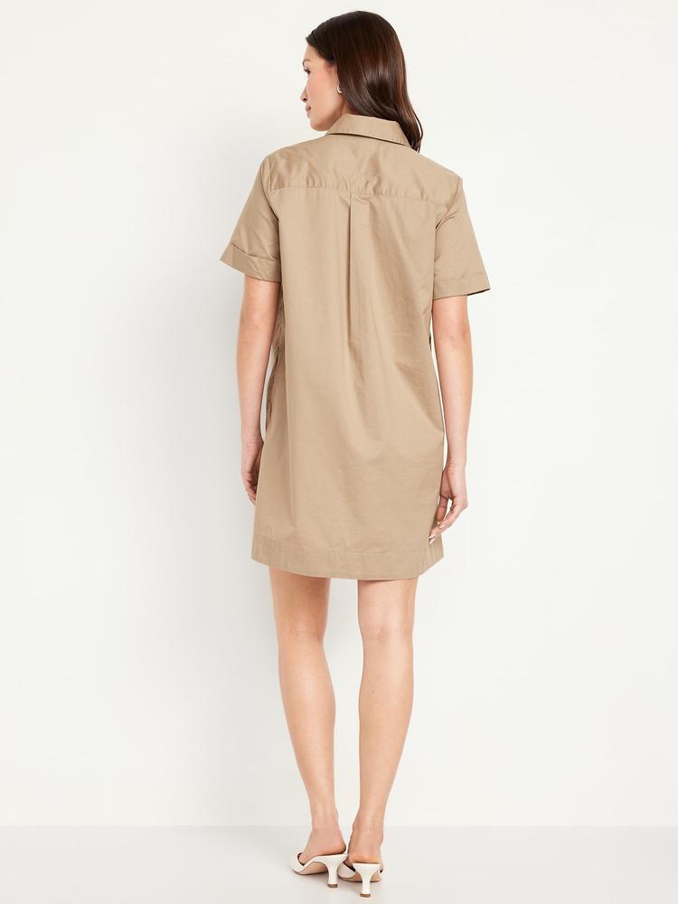 button-down mini shirt dress