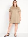 button-down mini shirt dress