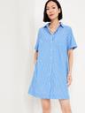 button-down mini shirt dress