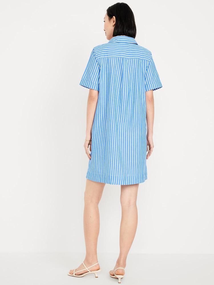 button-down mini shirt dress