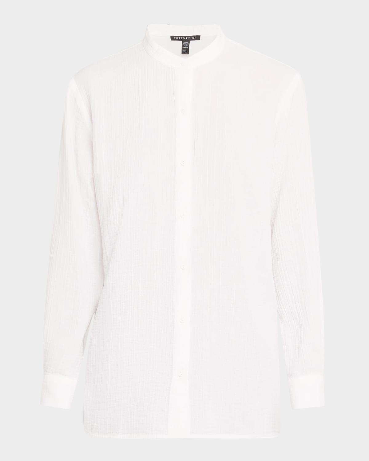 button-down ripple organic cotton shirt