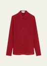 button down silk top