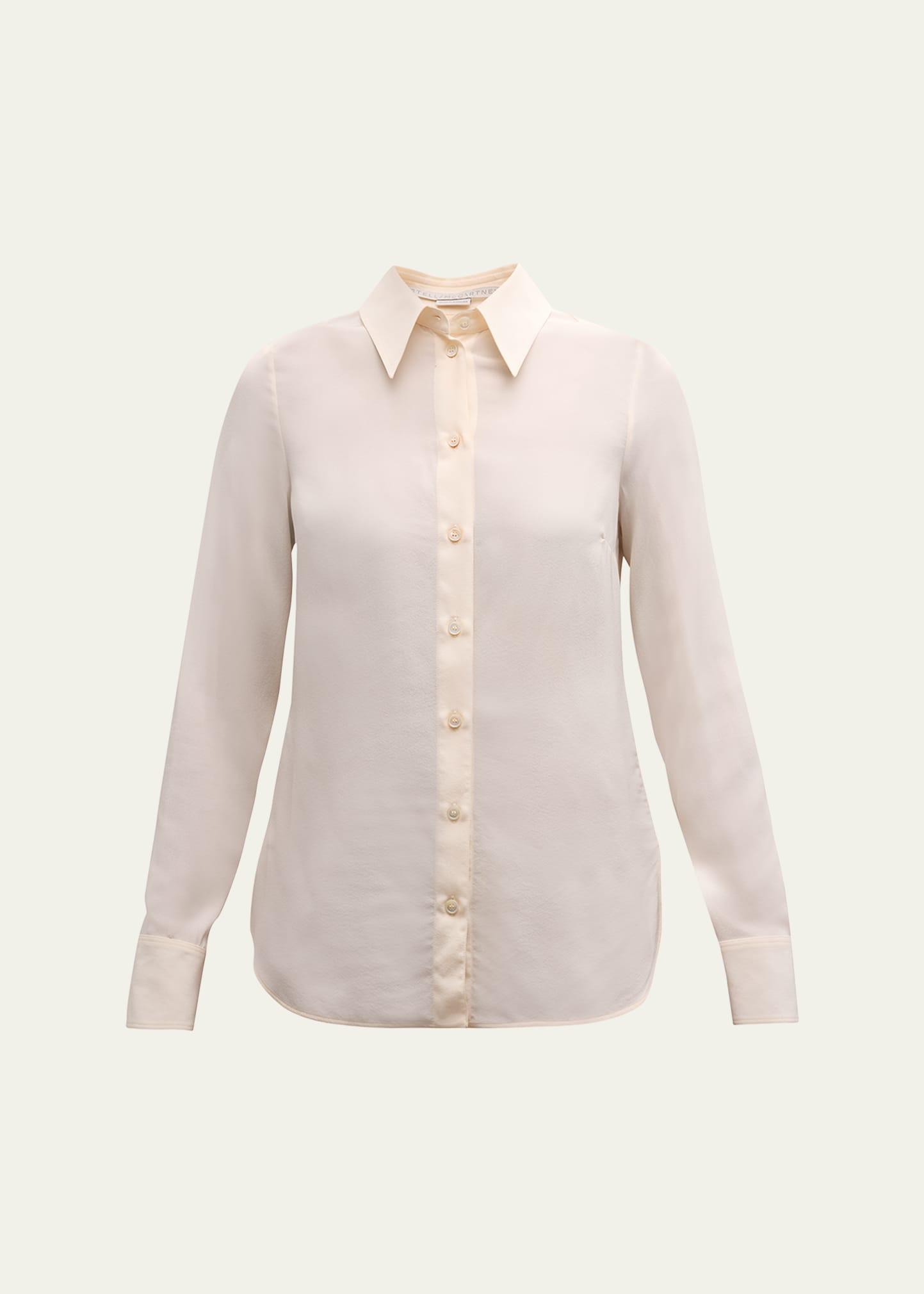 button down silk top