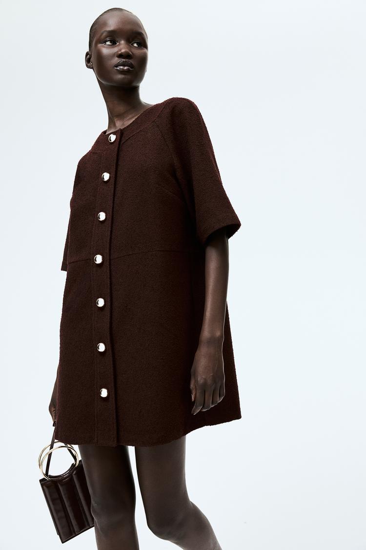button-front dress