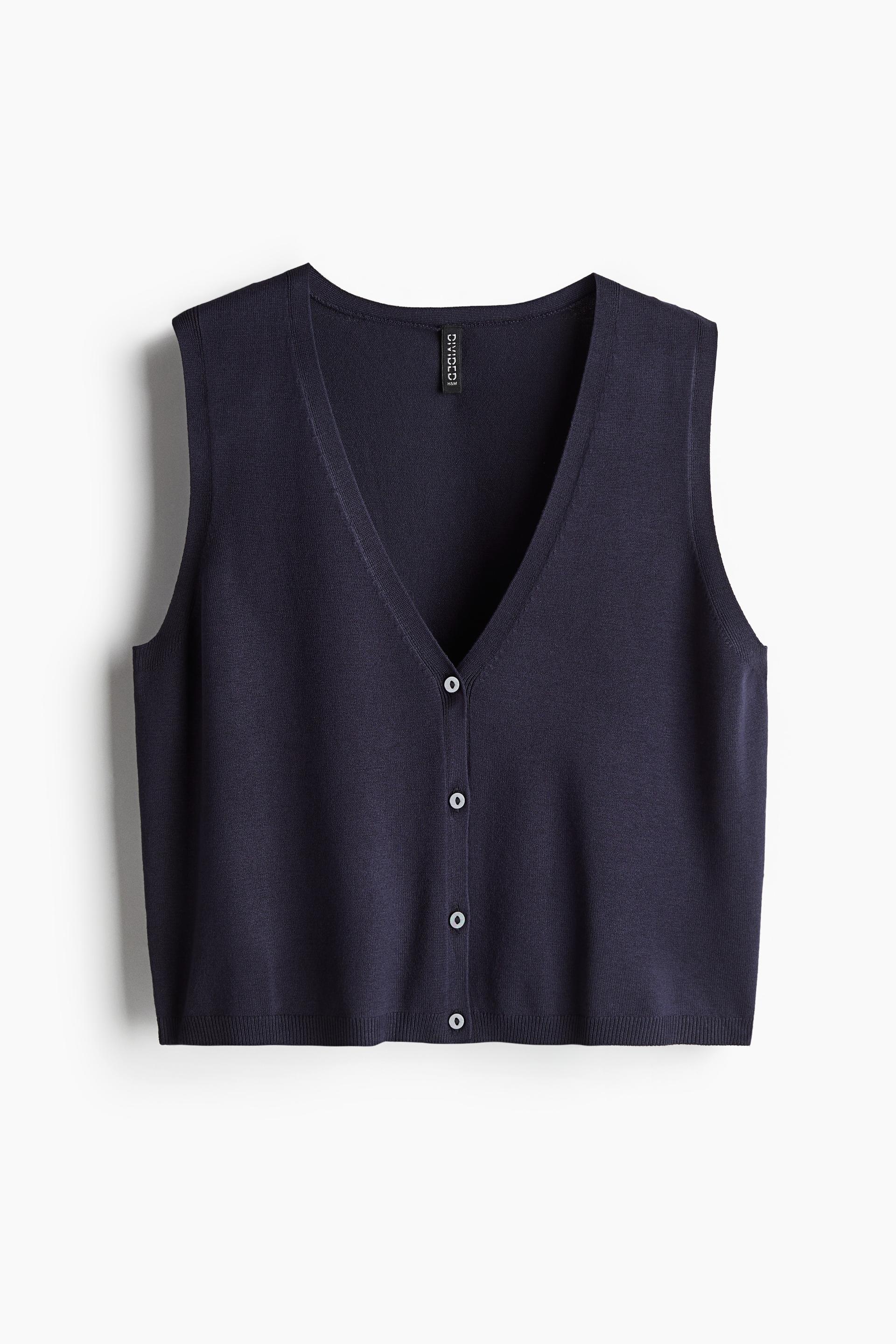 button-front sweater vest