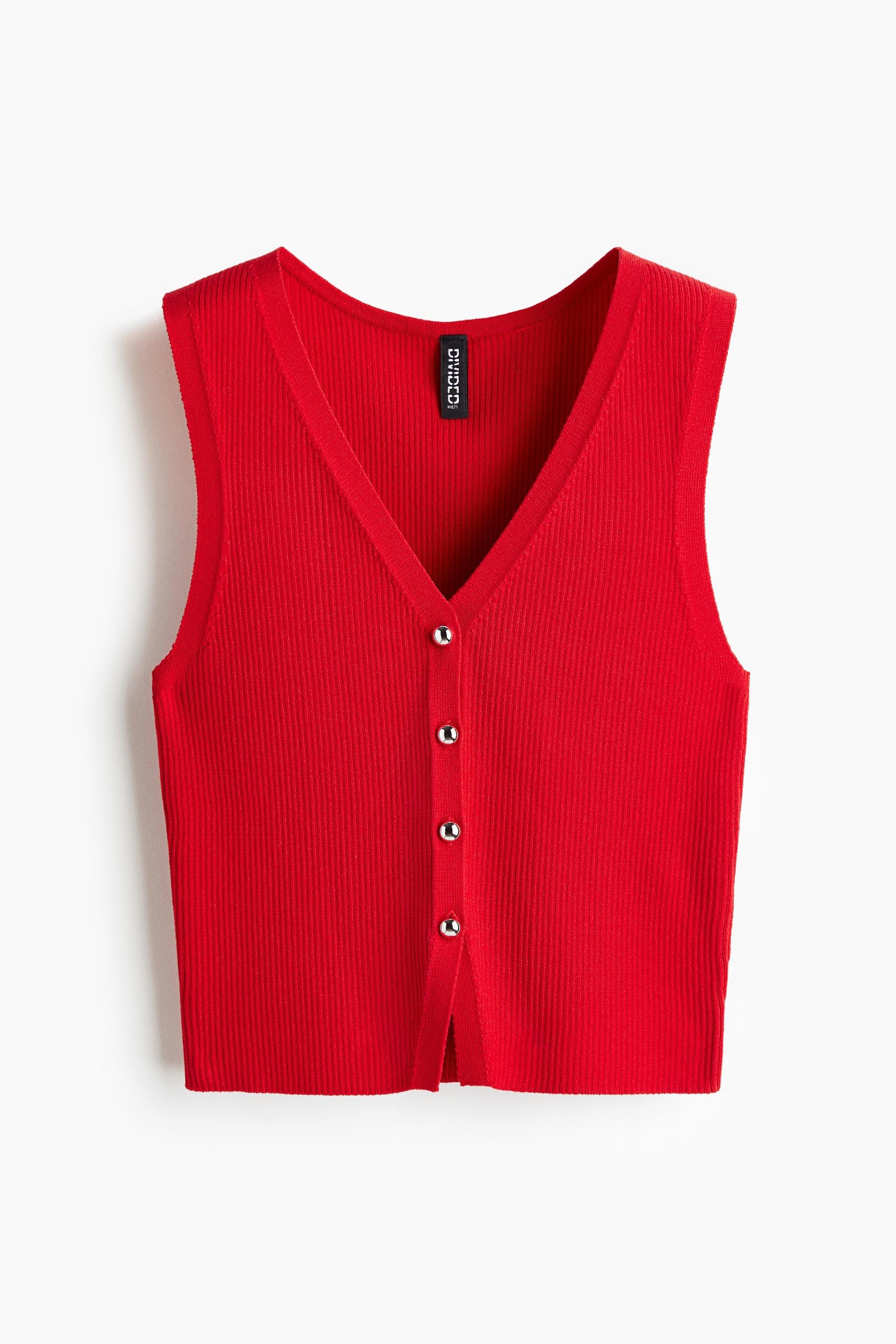 button-front sweater vest