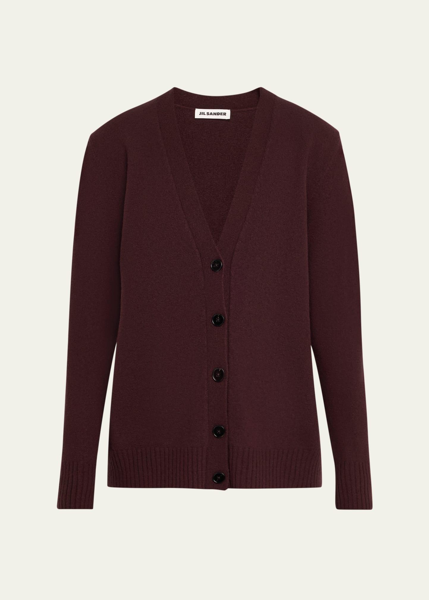 button-front wool cardigan