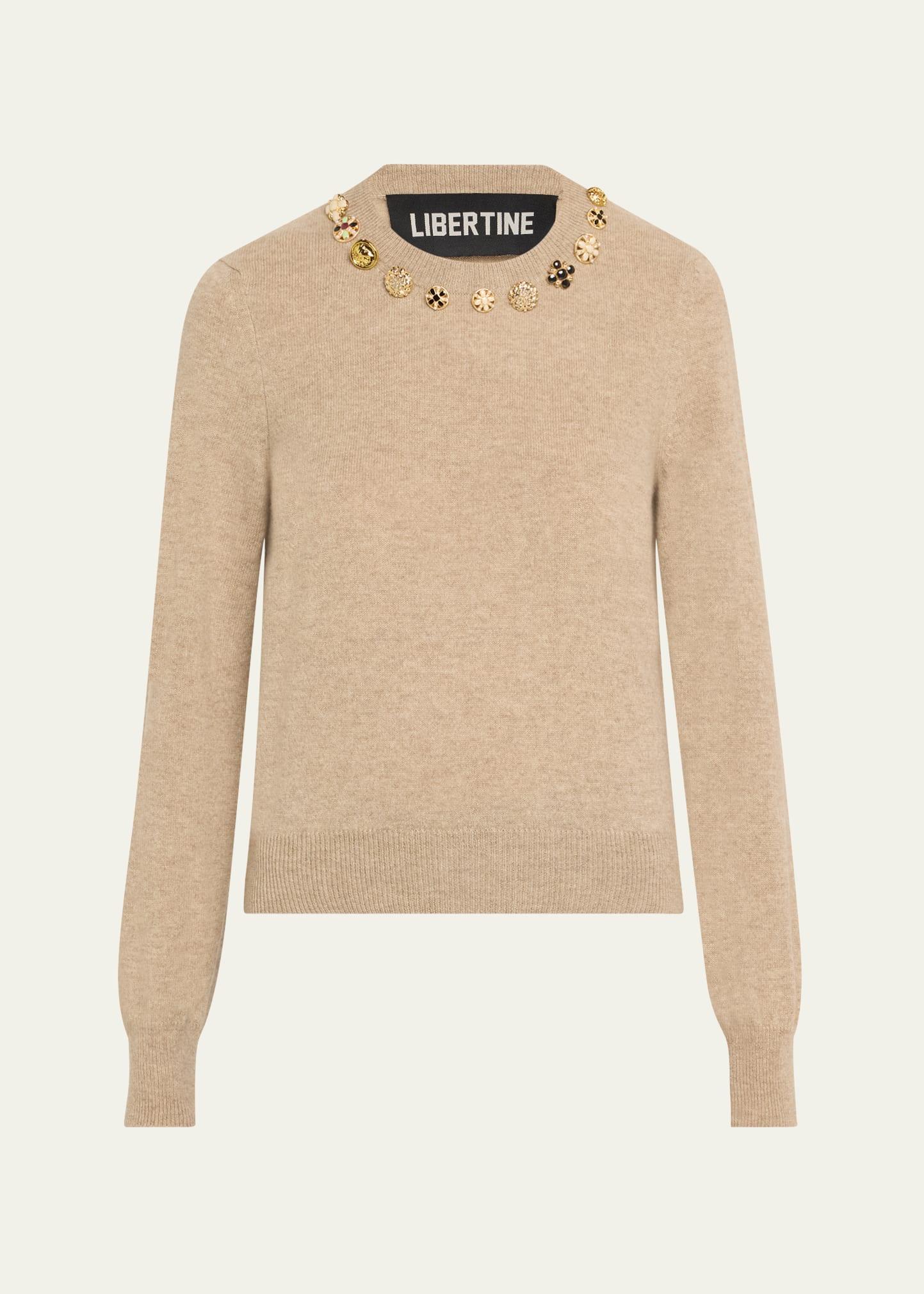 button luxe shrunken cashmere sweater