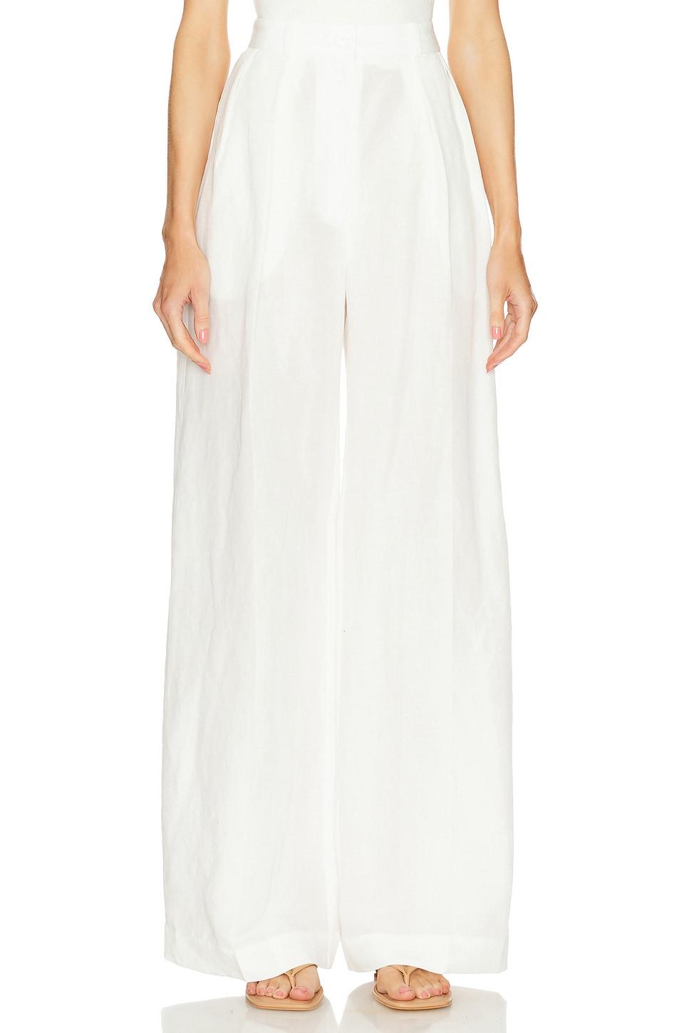 button pleated trouser