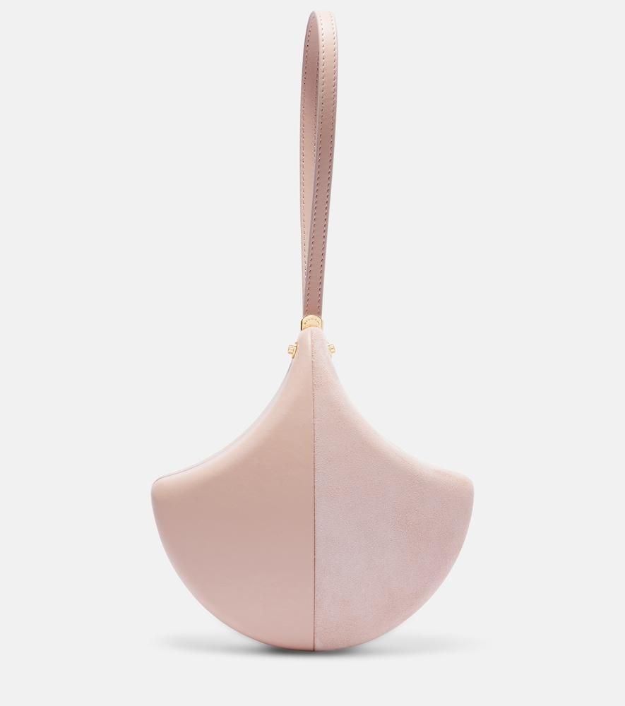 bvlgari gingko leather and suede clutch