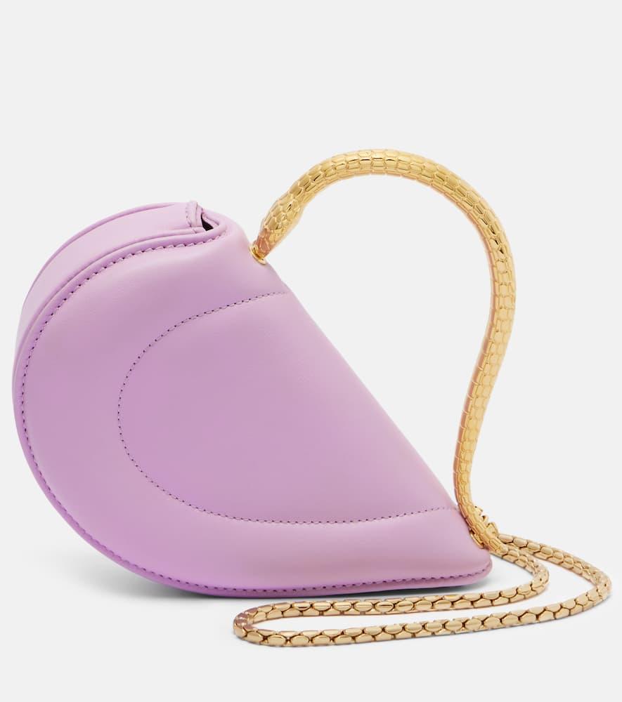 bvlgari serpenti cuoricino leather crossbody bag