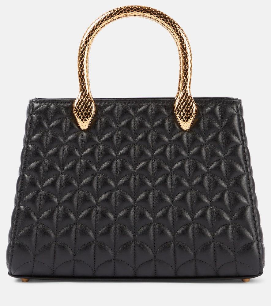 bvlgari serpentine duo leather tote bag