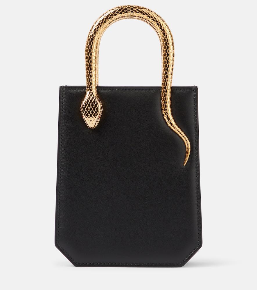 bvlgari serpentine mini leather tote bag