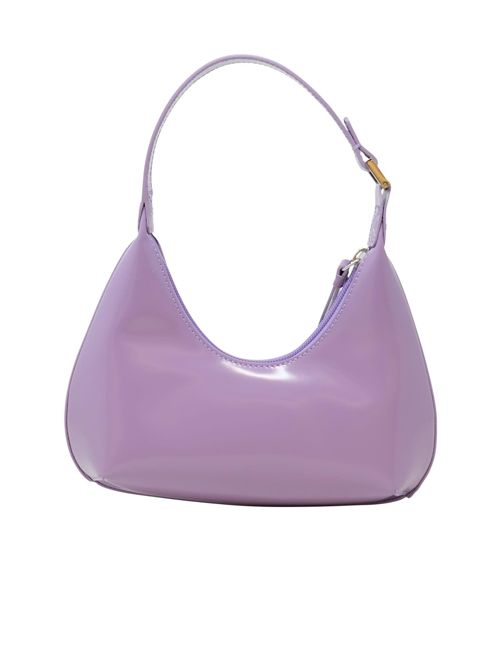 by far baby amber purple haze patent leather handbag