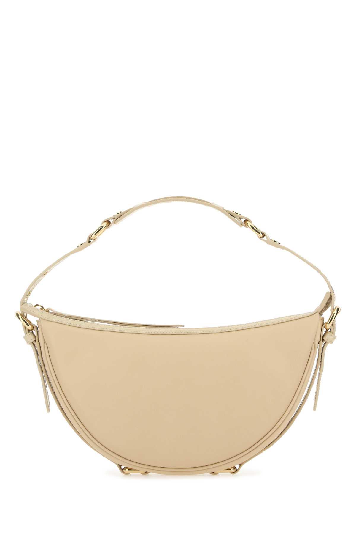by far cream leather gib shoulder bag
