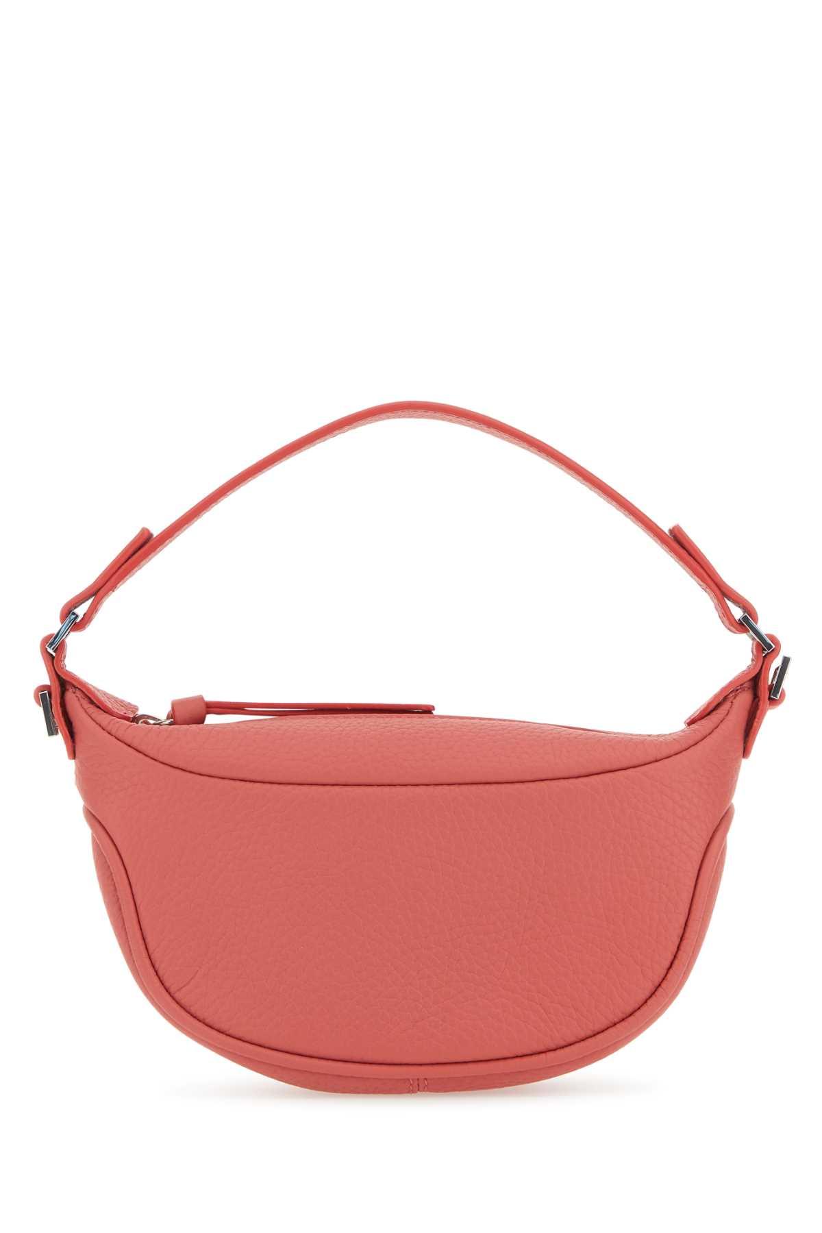 by far salmon leather mini ami handbag