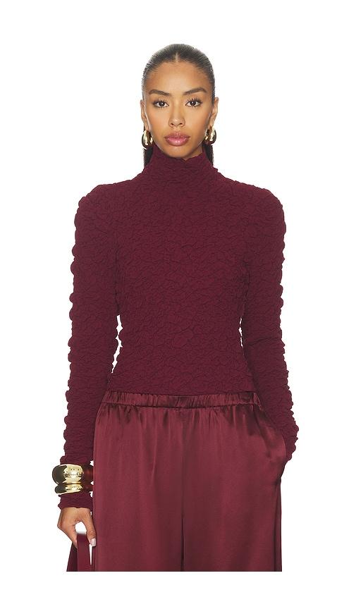 by malene birger aura sweater in red.
