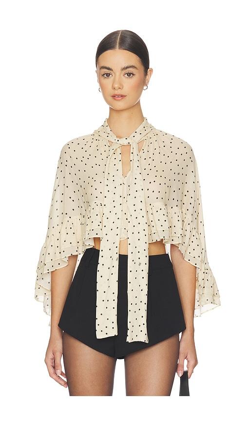 by malene birger cedi top in nude.