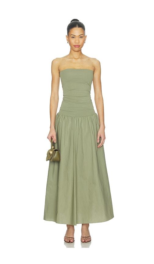 by malene birger marc dress in sage.