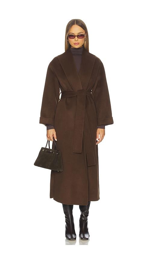 by malene birger trullem coat in brown.