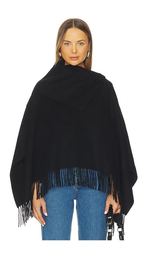 by malene birger turtma poncho in black.