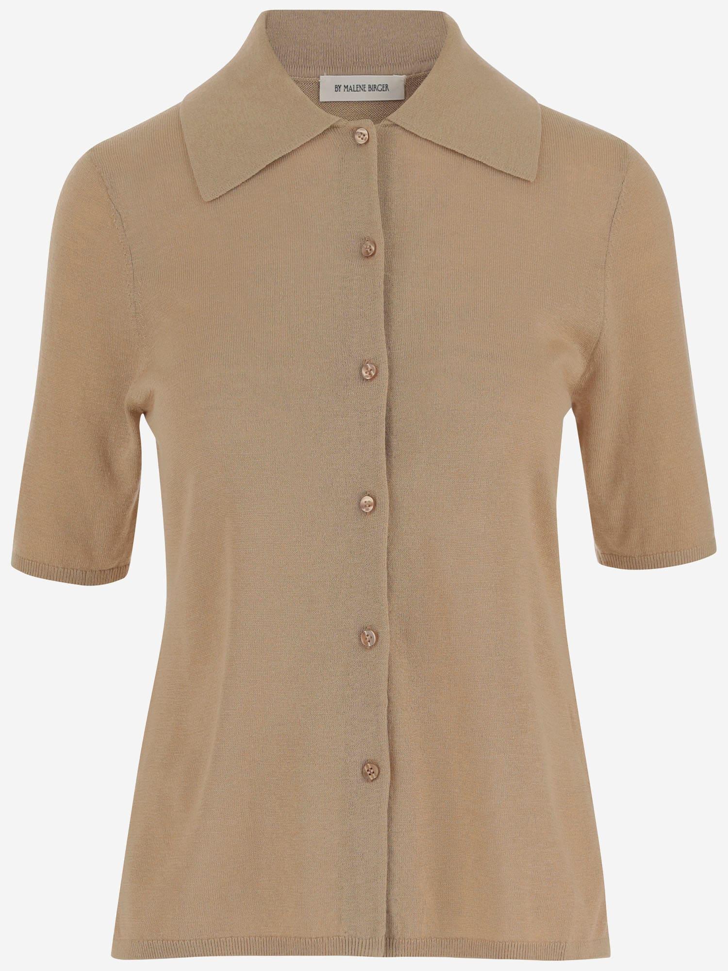 by malene birger wool blend dicot shirt