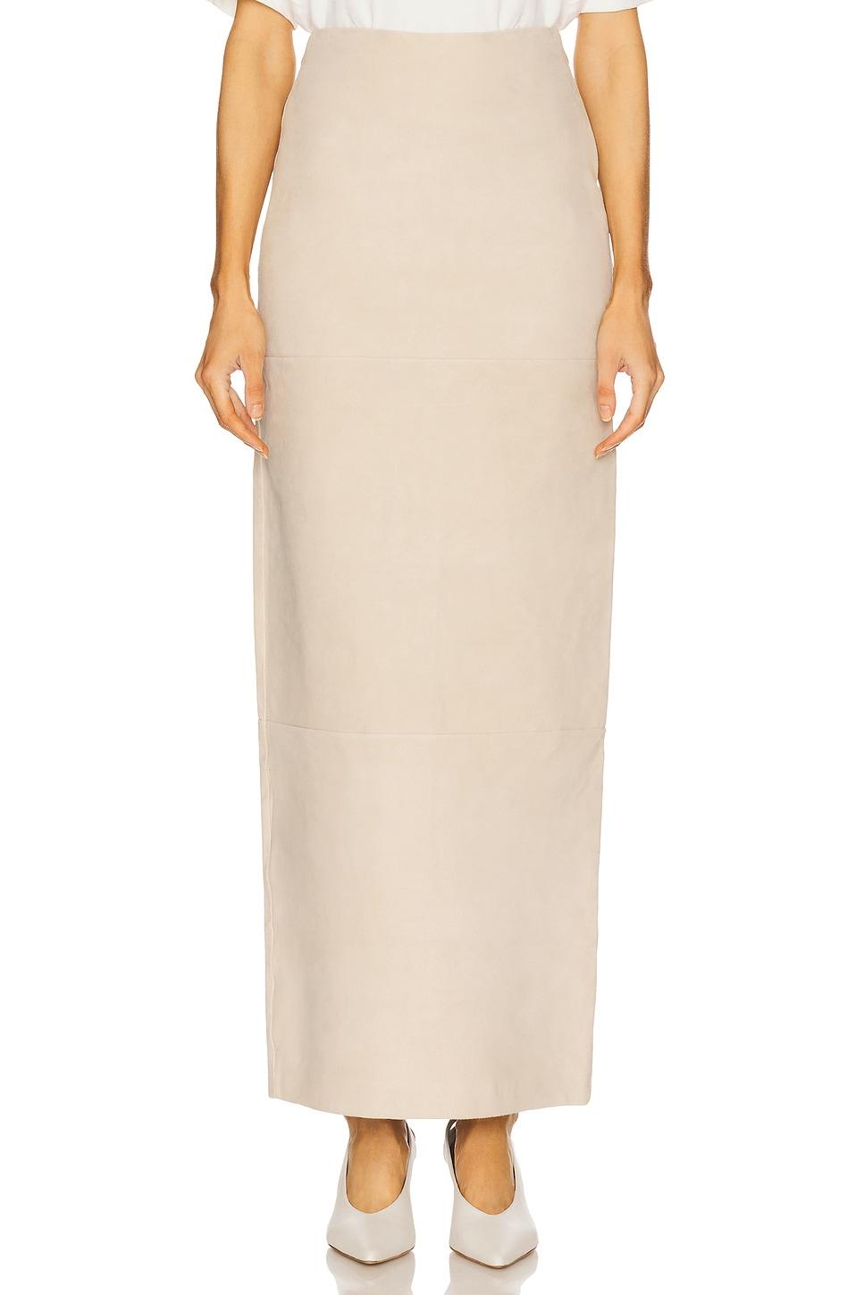 by marianna kofi suede maxi skirt