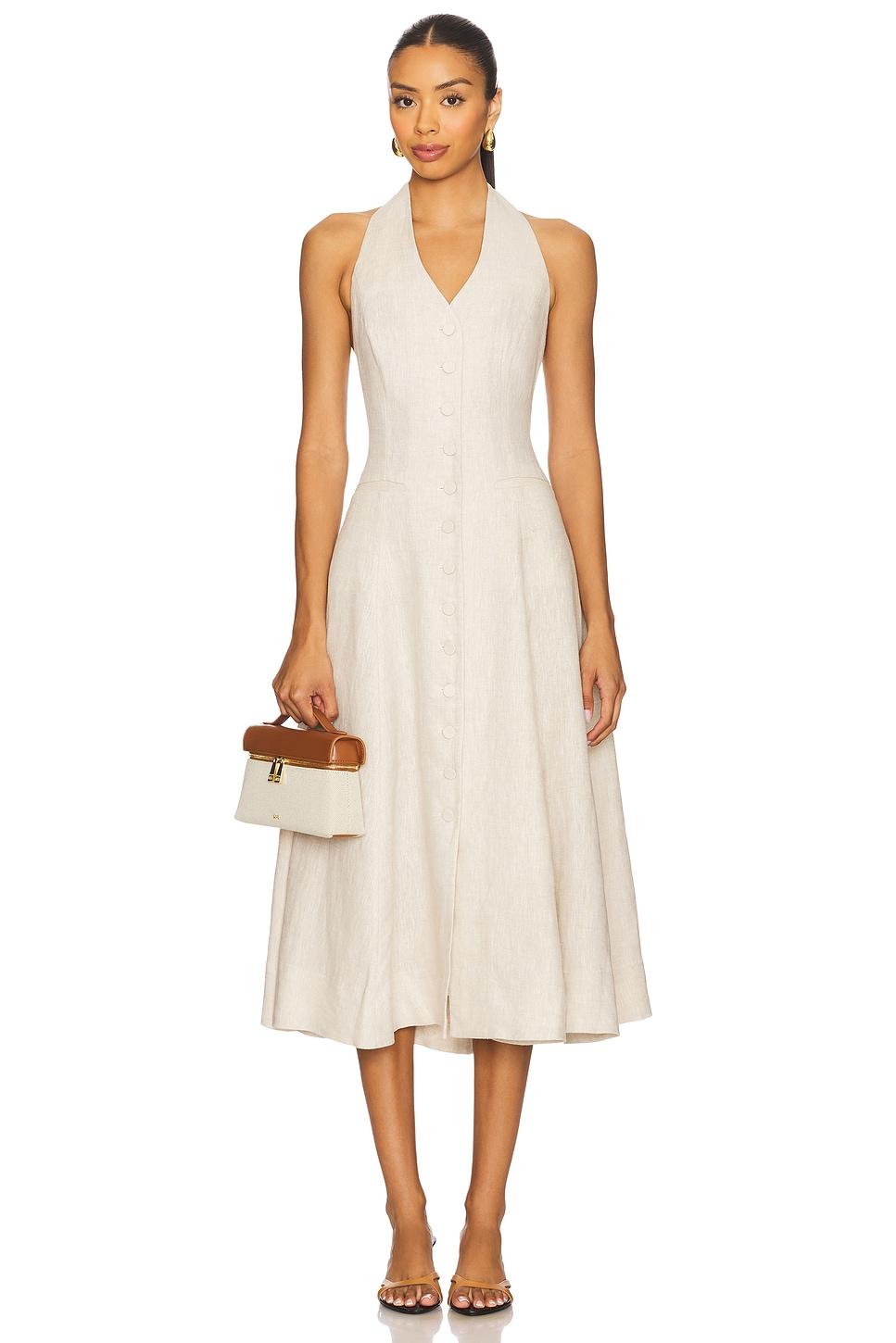 by marianna uma linen midi dress