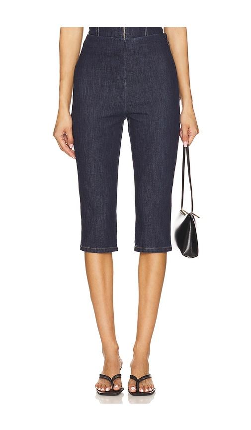 by.dyln alix capri jeans in blue.