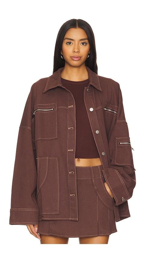 by.dyln avant jacket in brown.