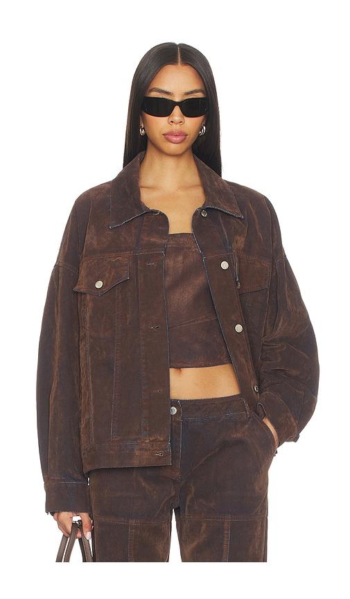 by.dyln azalea jacket in chocolate.