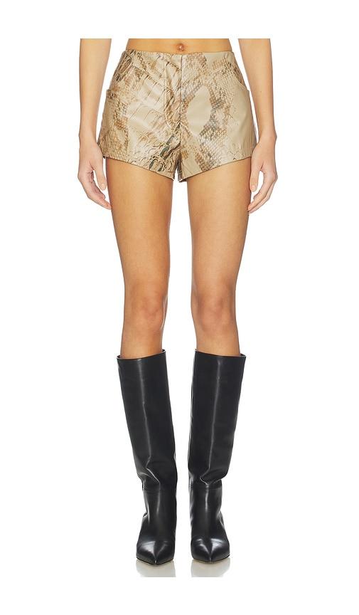 by.dyln brayden micro short in beige.