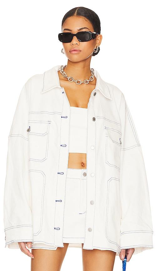 by.dyln cooper jacket in white.