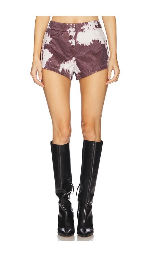 by.dyln helsa micro shorts in wine,white.