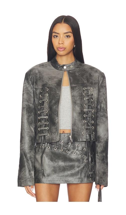 by.dyln karlita jacket in charcoal.