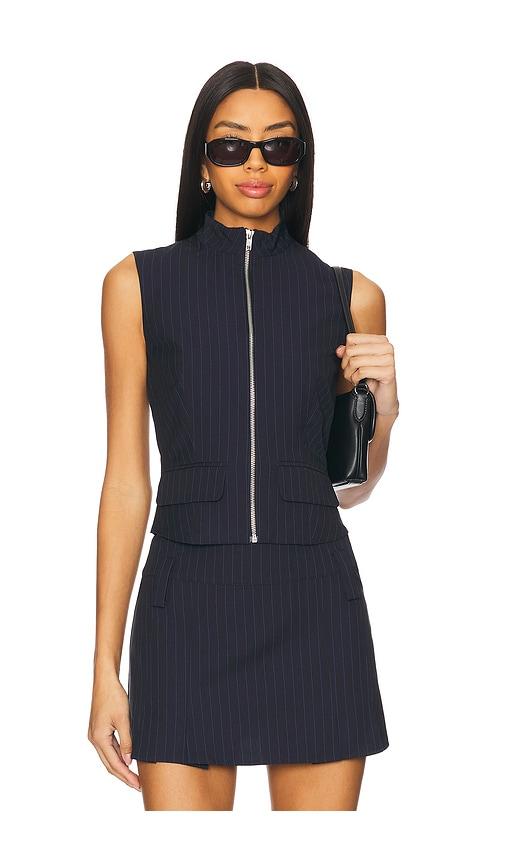 by.dyln leela vest in navy.