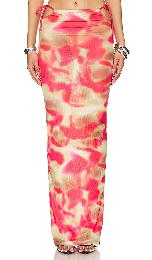 by.dyln maddi maxi skirt in red.