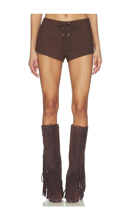 by.dyln mila micro short in chocolate.