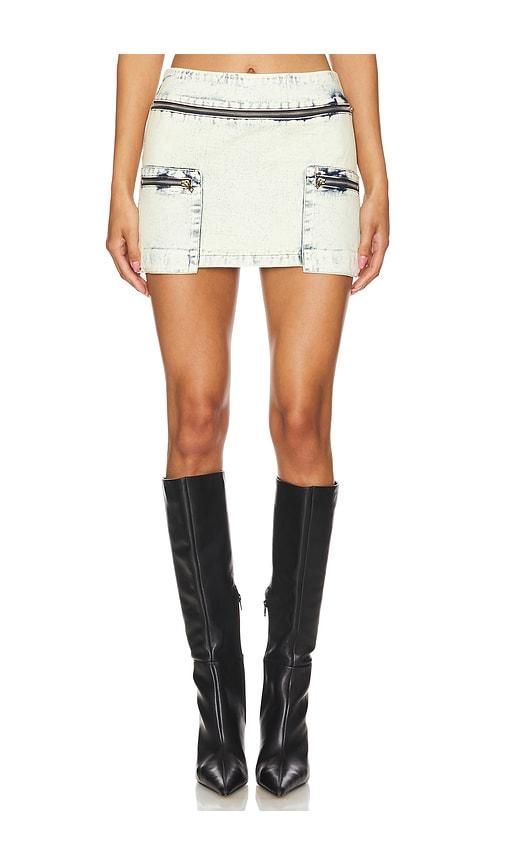 by.dyln monica mini skirt in denim-light.